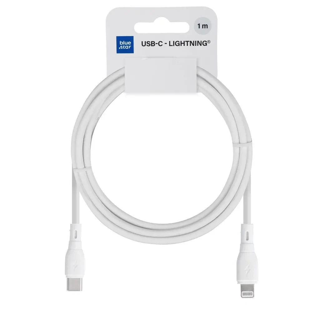 Blue Star USB-C na Lightning kabl, 2.4A, 27W, 1m, Bijeli