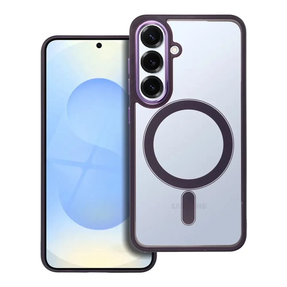 Maska za mobilni telefon Samsung S25 Color Edge, MagSafe, Ljubičasta