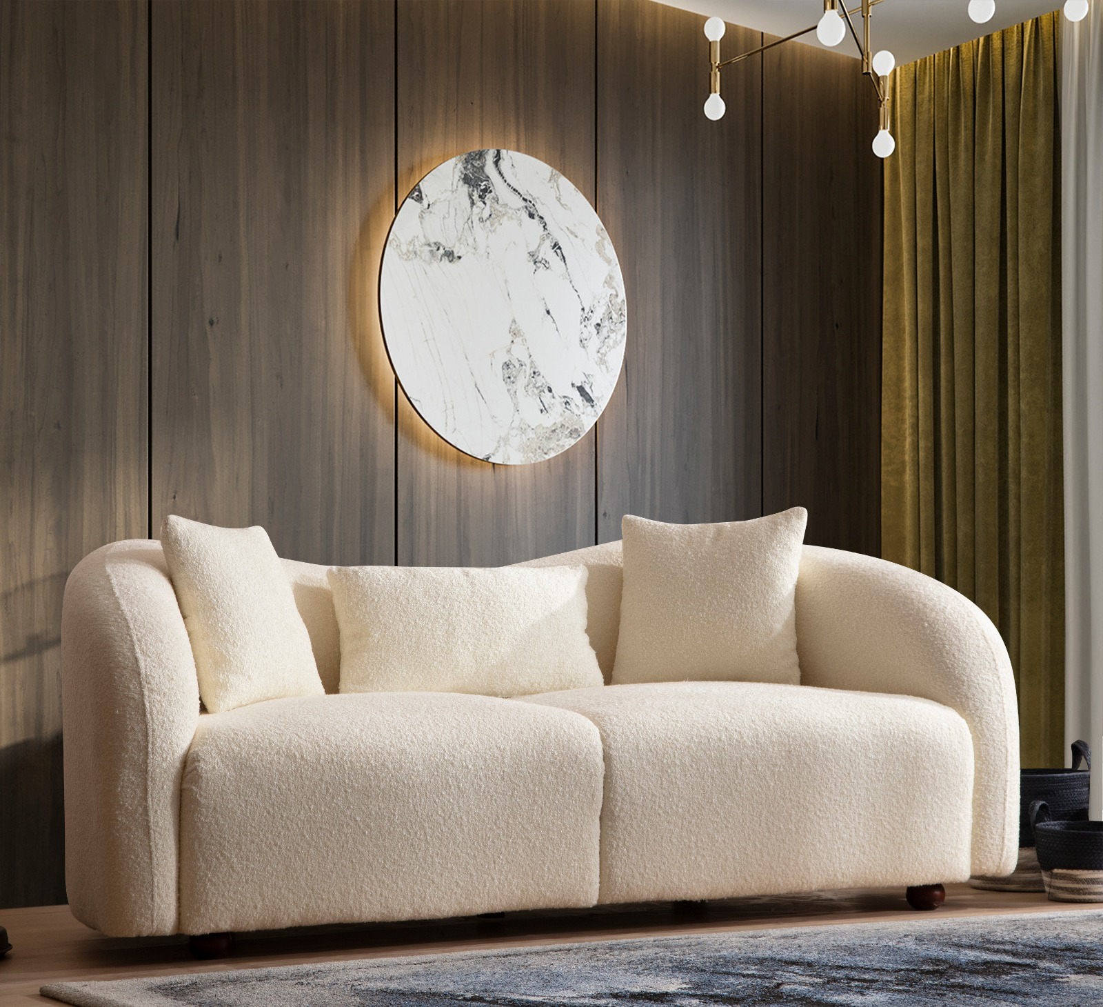Atelier del Sofa Dvosjed Venecija 190x76x91cm Krem