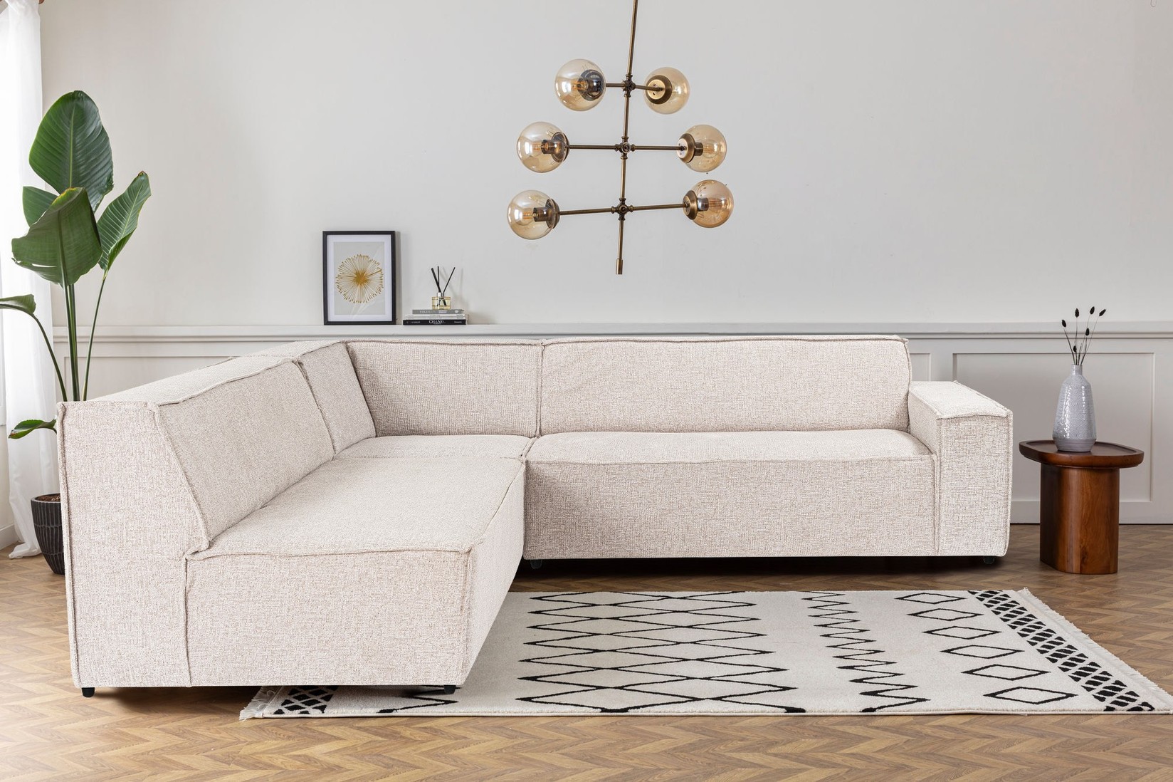 Atelier del Sofa Kutni set 240x70x265cm Svijetlosmeđa