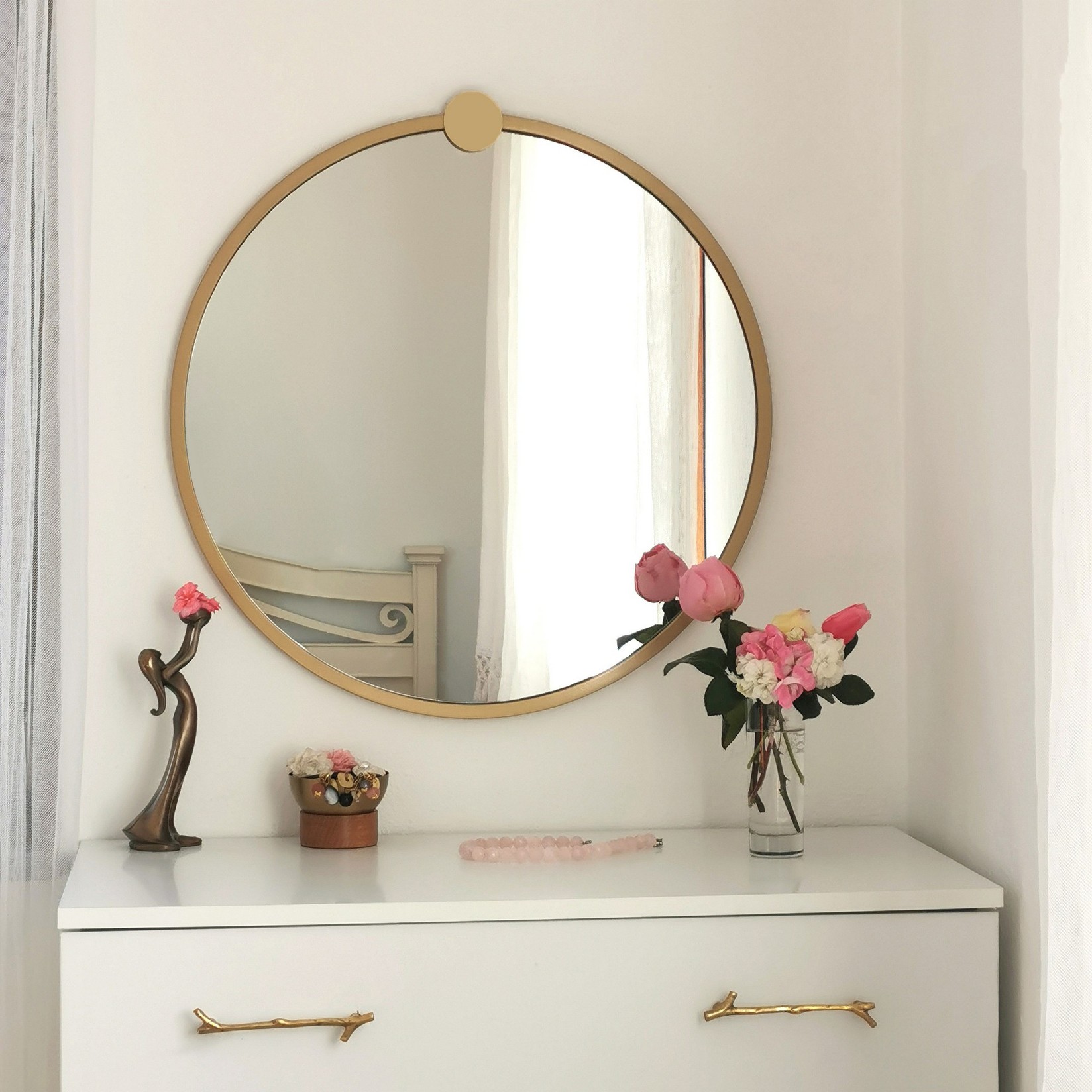 Hanah Home Mirror Gold