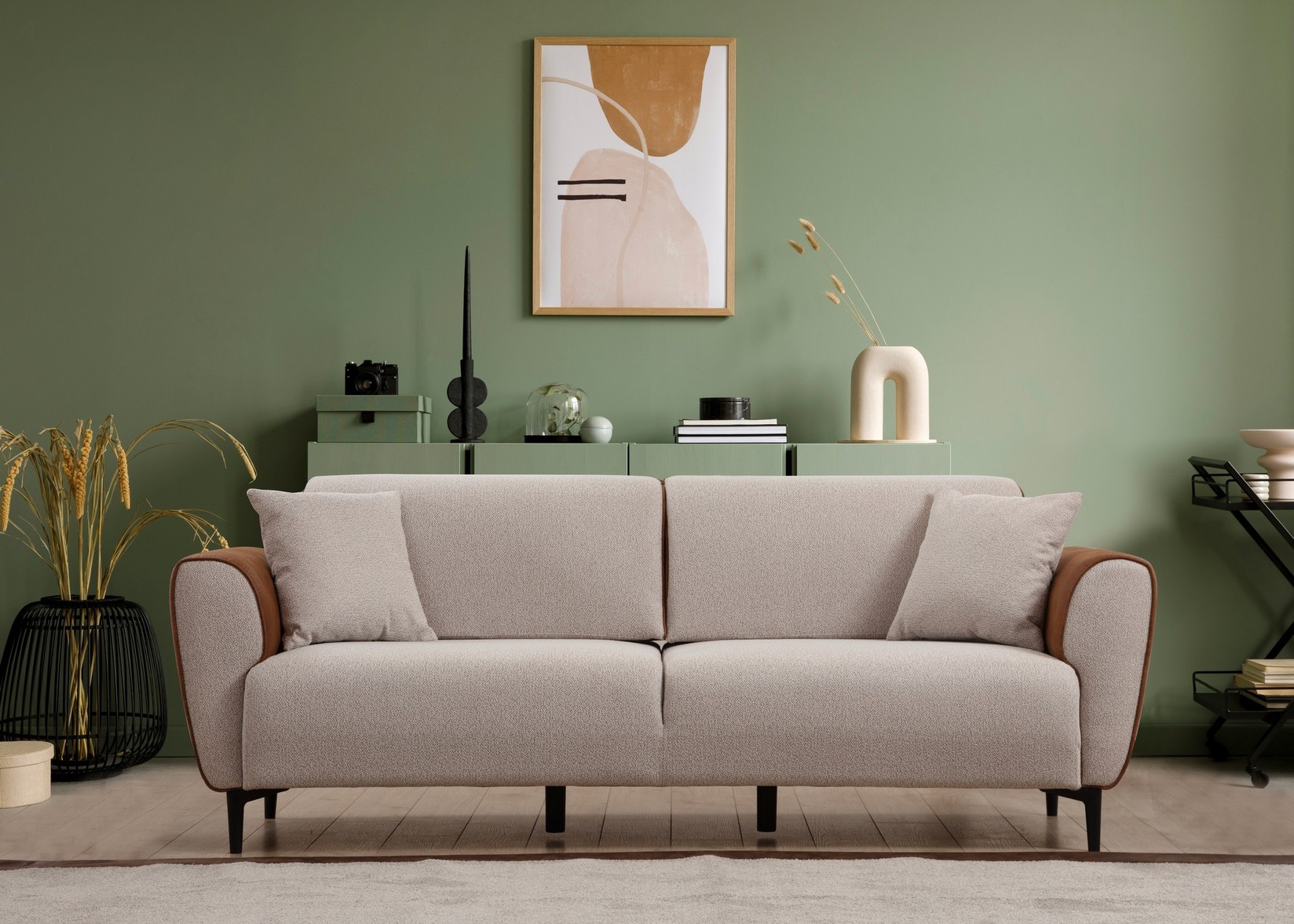 Atelier del Sofa Aren sklopiva sofa 85x85x215cm Bež-Cimet