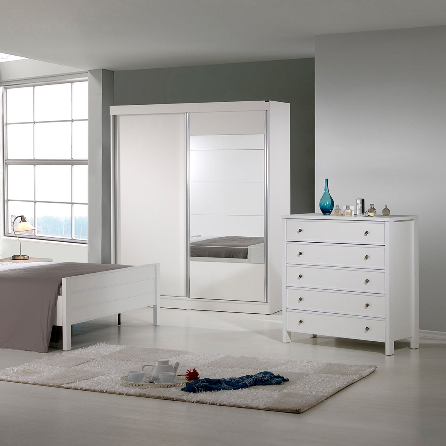 Hanah Home komoda Rio 100x110x47cm bijela