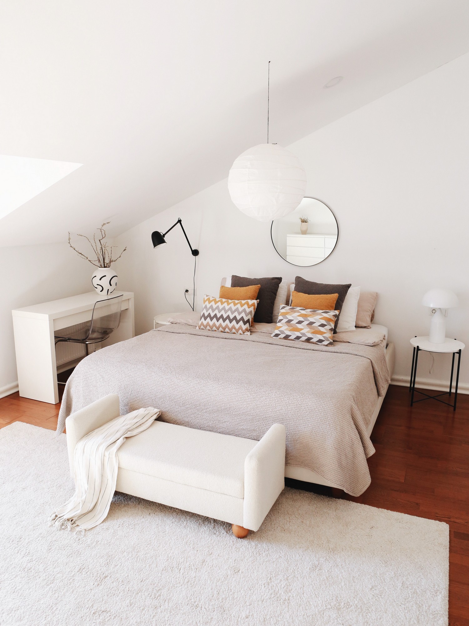 Atelier del Sofa Trpezarijska klupa Tedy Sandikli 115x55x40cm Bijela