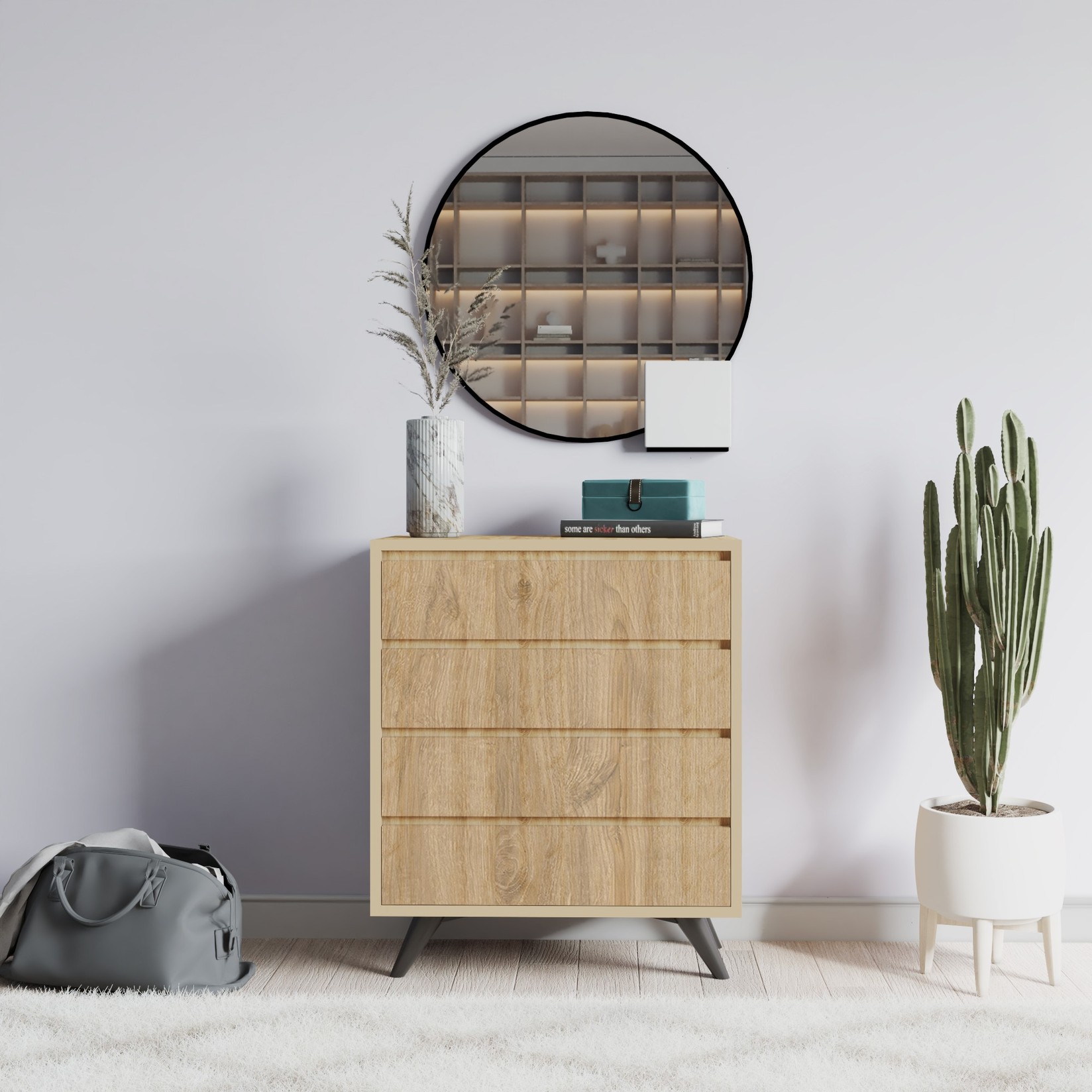 Hanah Home Komoda Suvera 70x86x40cm Hrast