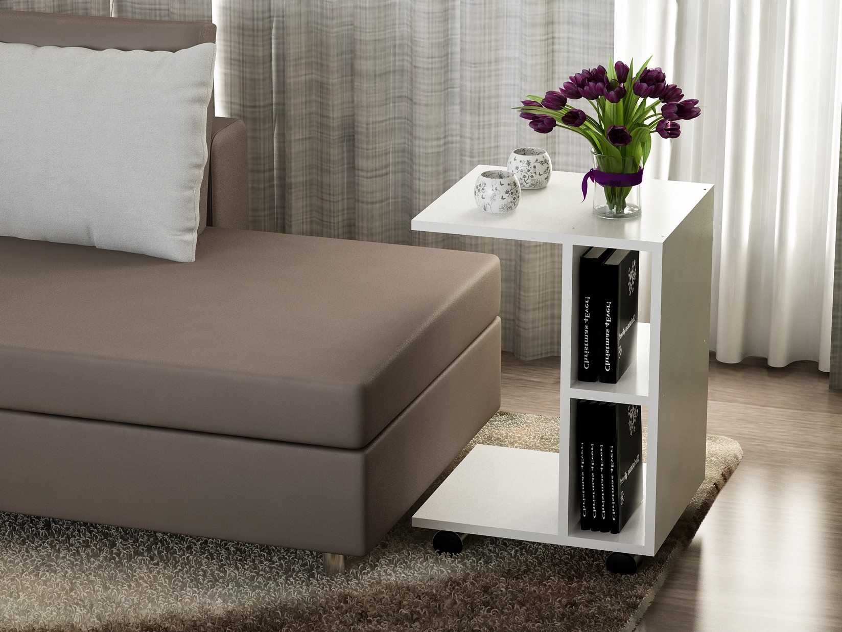 Hanah home Klub sto General 45x65x35cm Bijeli