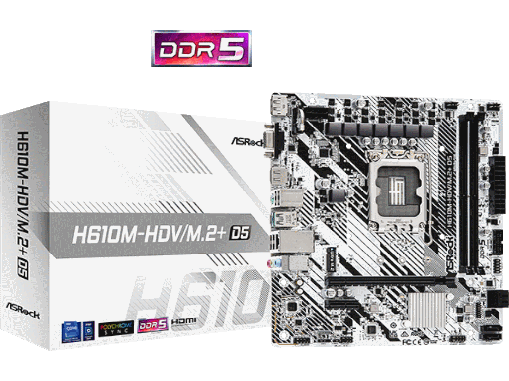 ASRock Matična ploča H610M-HDV/M.2+ D5/LGA1700