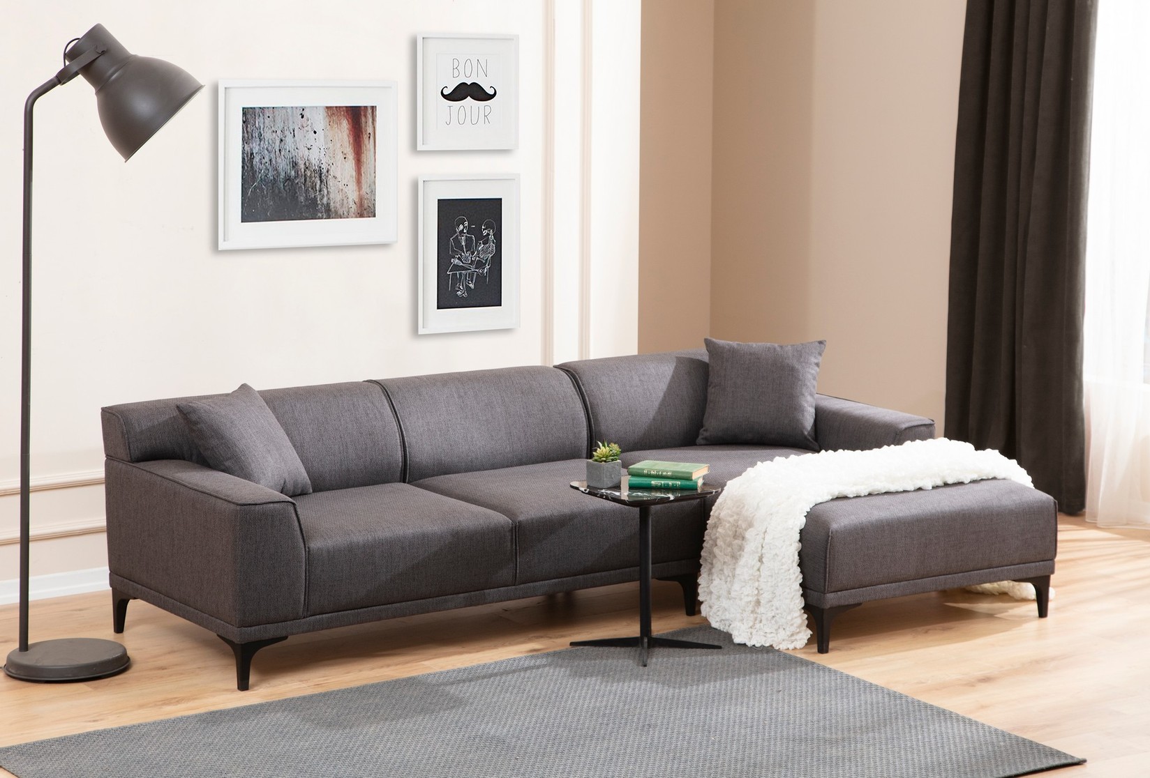 Atelier del Sofa Kutna sofa Petra 145x69x87cm Antracit