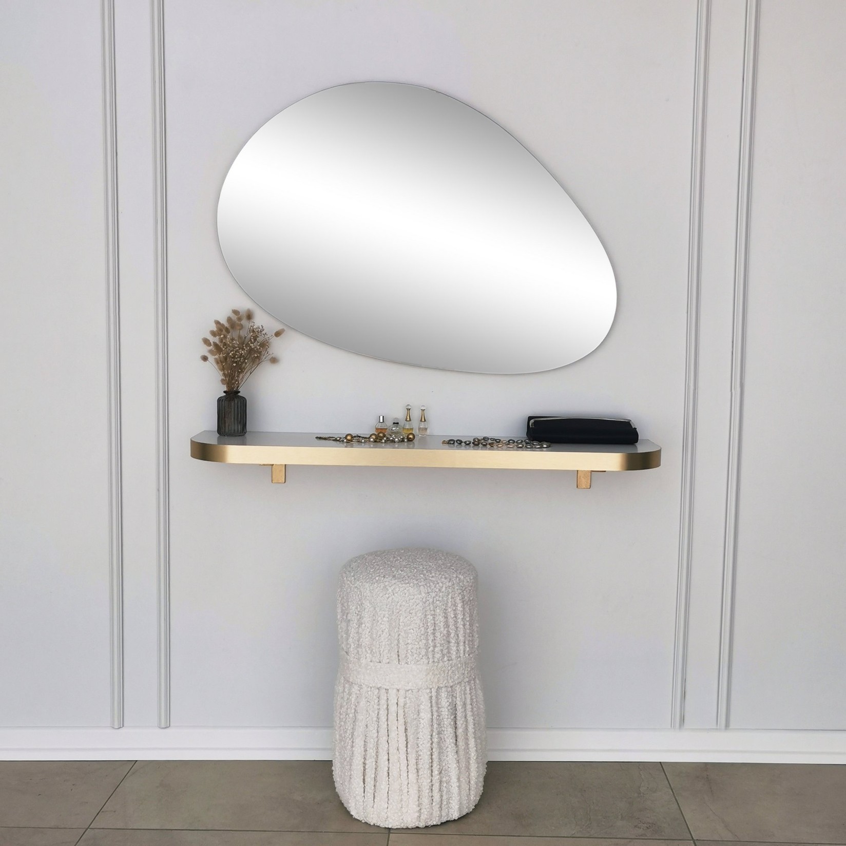 Hanah Home Mirror Gold