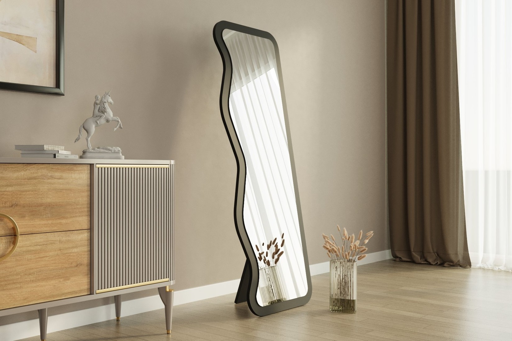 Hanah Home ogledalo crno