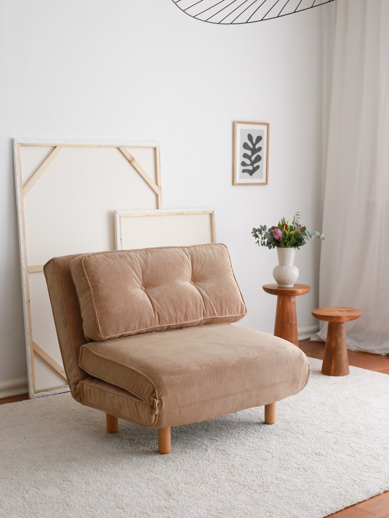 Atelier del Sofa fotelja sklopiva 93x82x90cm smeđa