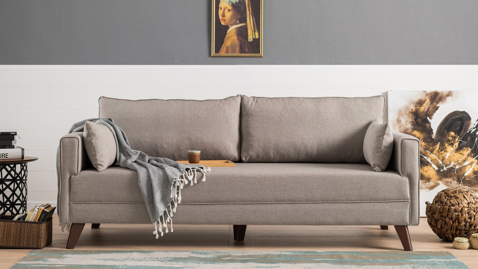 Atelier del Sofa Trosed Bella 208x85x81cm Cream
