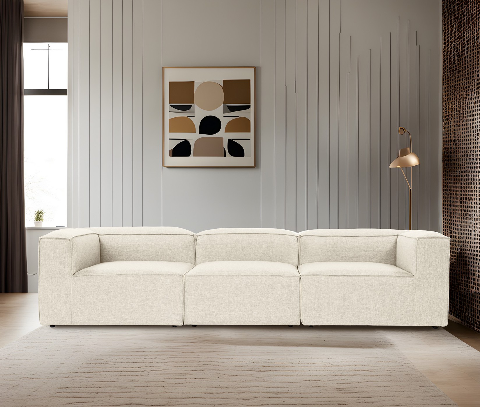 Atelier del Sofa Trosed Fora 3, 296x66cm Bež