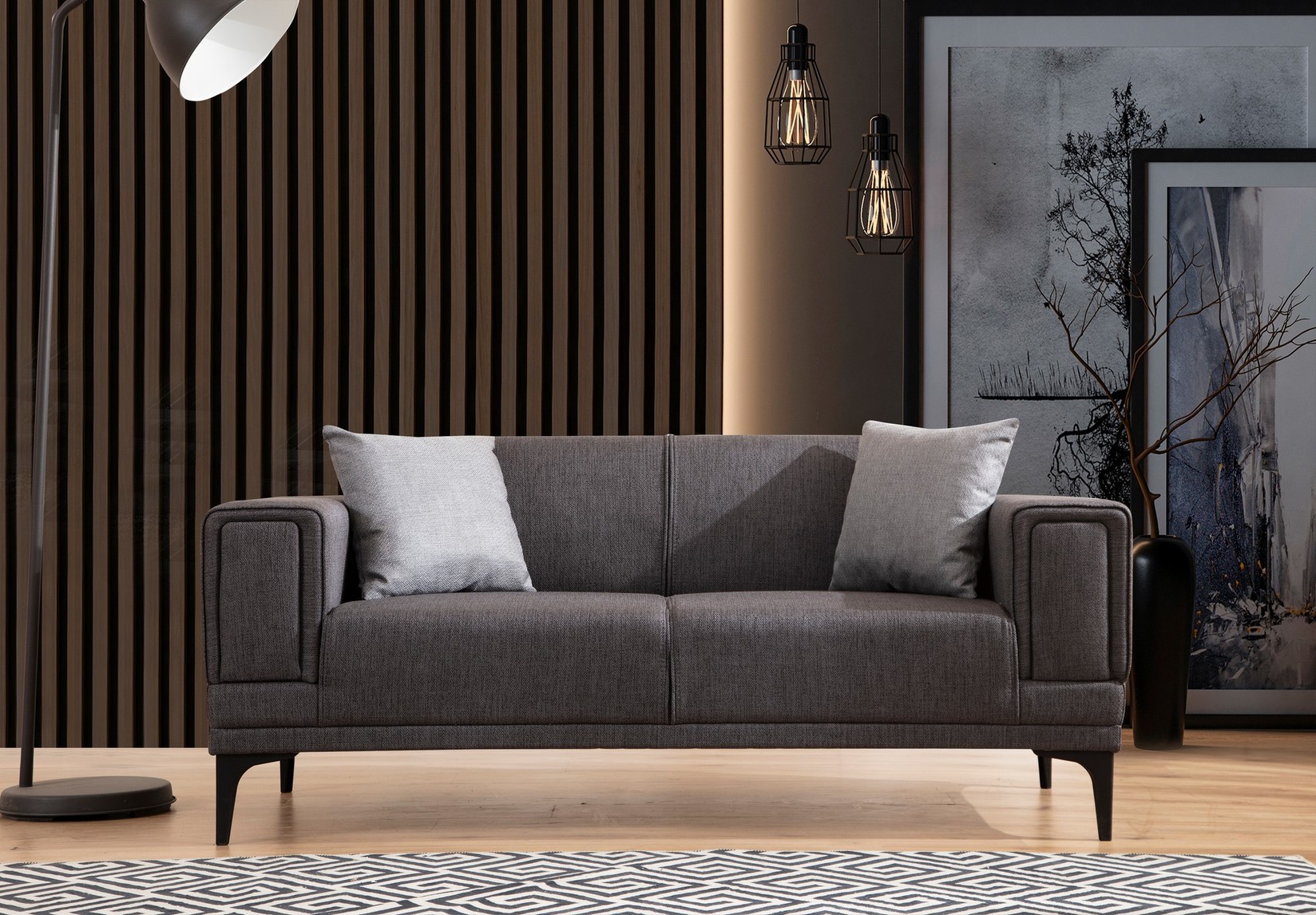 Atelier del Sofa Dvosjed Horizon 85x77x170cm Tamno siva
