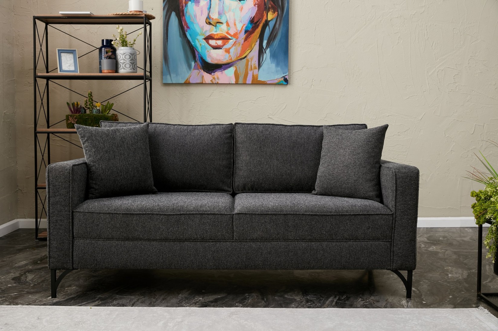 Atelier del Sofa Dvosjed Berlin 180x83x91cm Crna