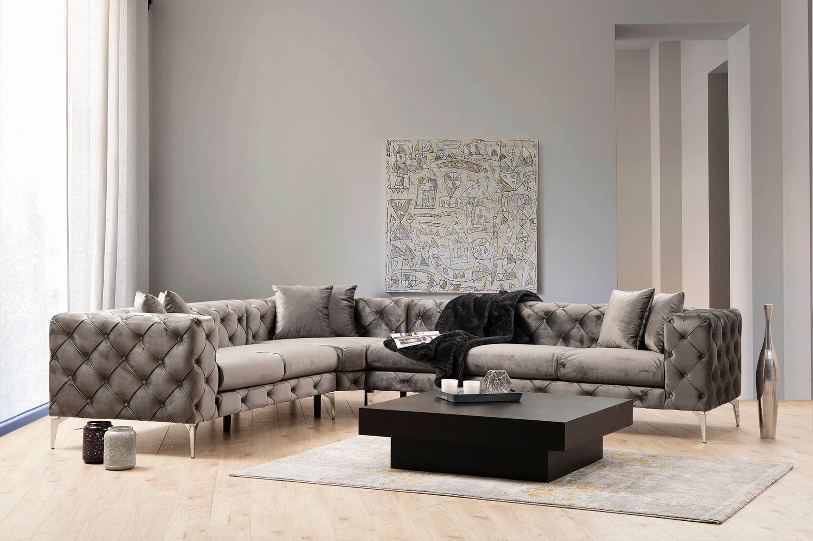 Atelier del Sofa Kutna sofa Como 310x70x270cm Antracit