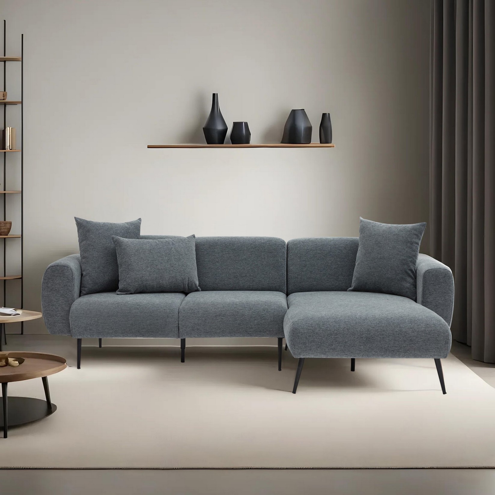 Atelier del Sofa Kutni set sa strane 252x77x82cm Antracit