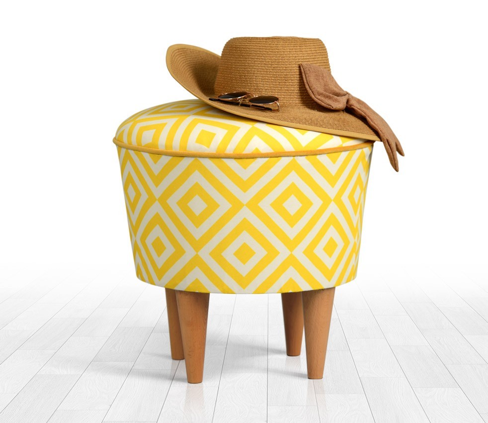 Atelier del Sofa Tabure 42cm Žuta