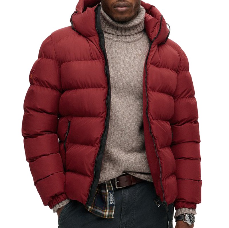 SUPERDRY Muška jakna s kapuljačom Sport, crvena