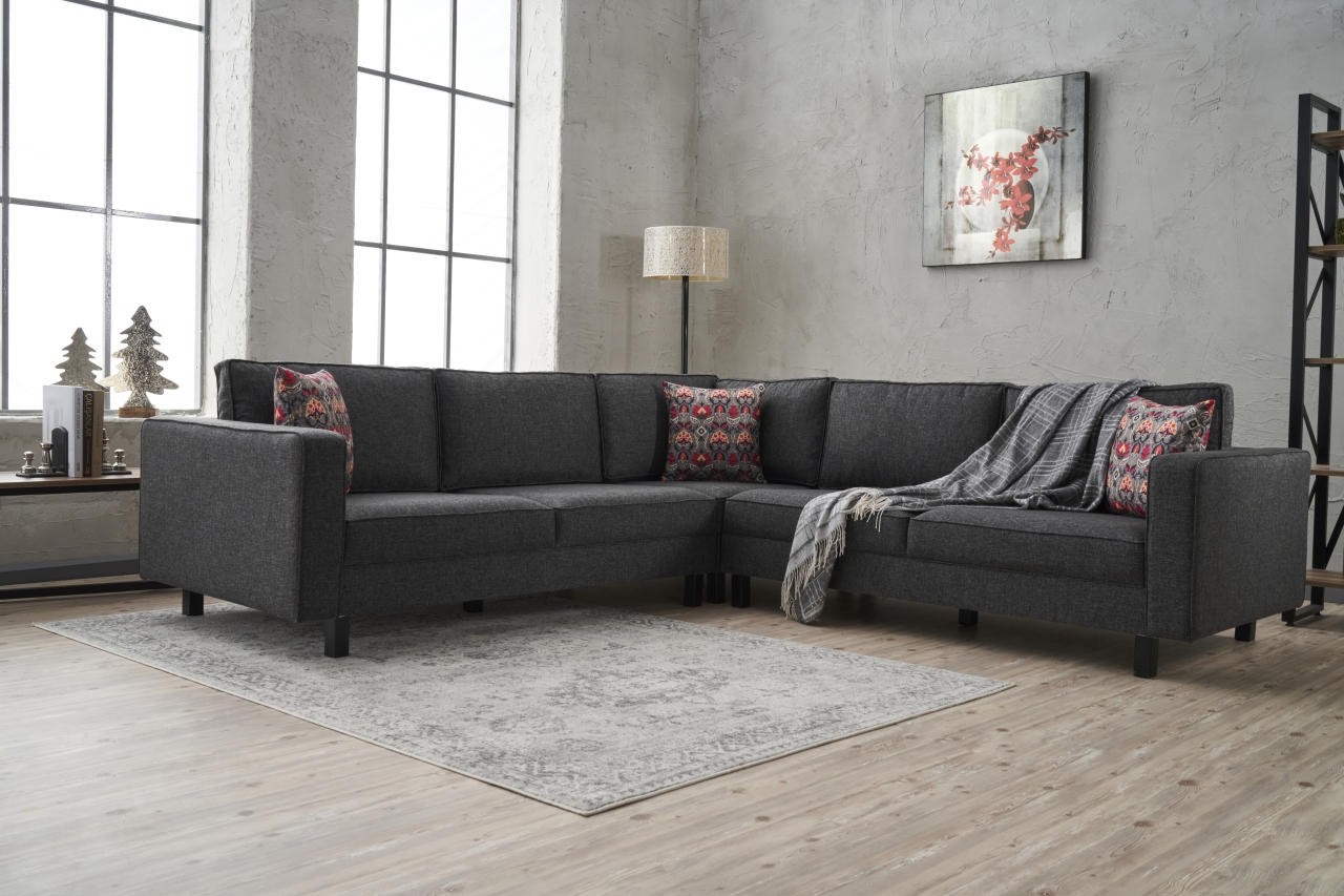 Atelier del Sofa Kutna garnitura Kale Linen 258x83x258cm Antracit