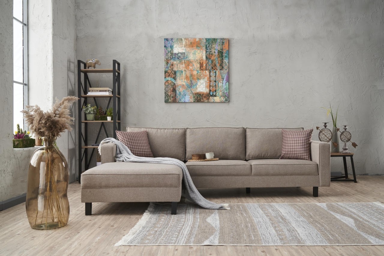 Atelier del Sofa Kutna garnitura Kale Linen 258x83x181cm Krem