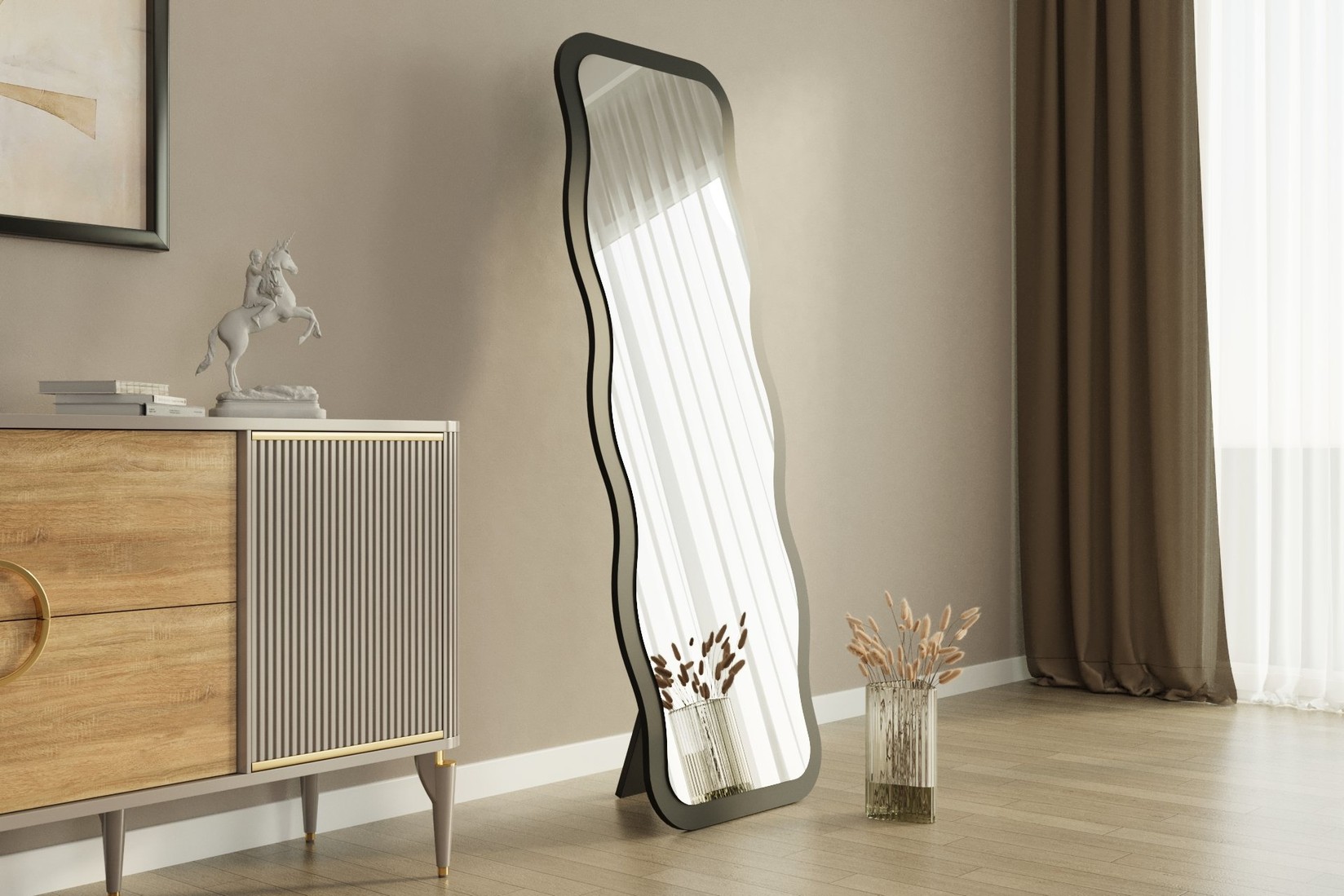 Hanah Home ogledalo crno