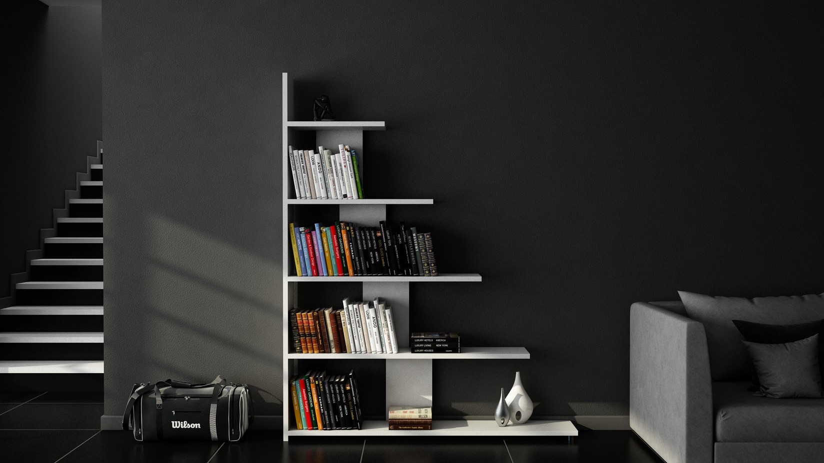 Hanah Home Polica 21,8x120x19,5cm Bijela