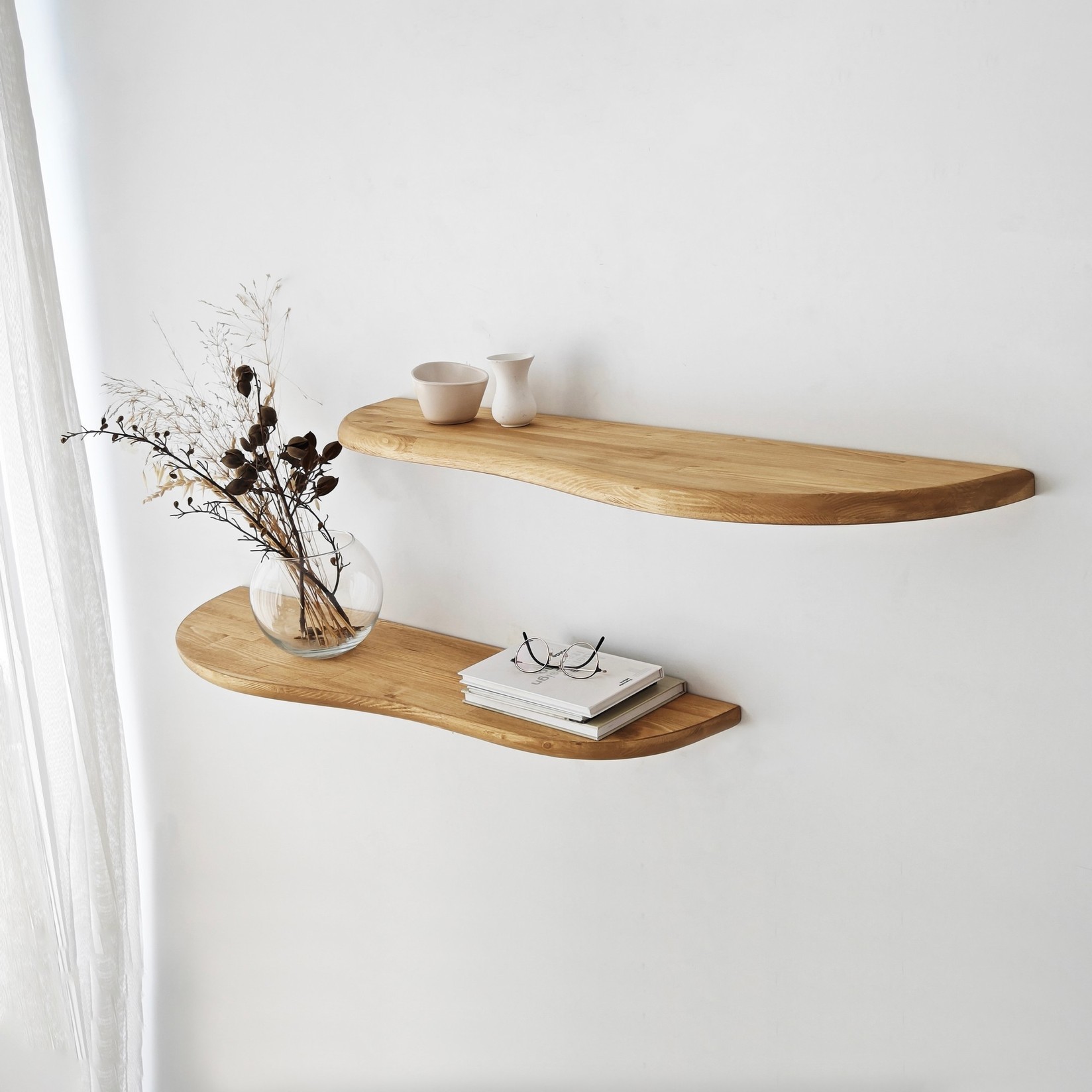 Hanah home Zidna polica od hrastovine