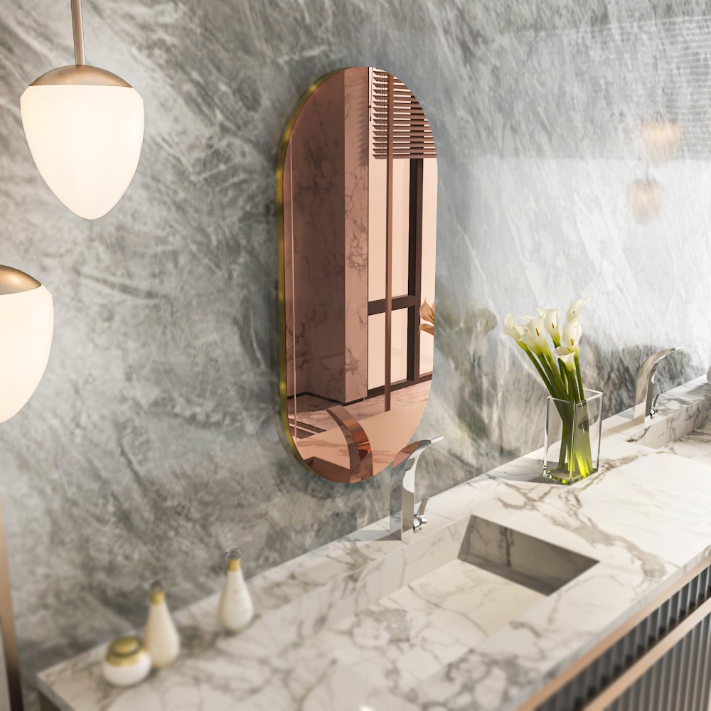 Hanah Home Mirror Bronzano-zlatno