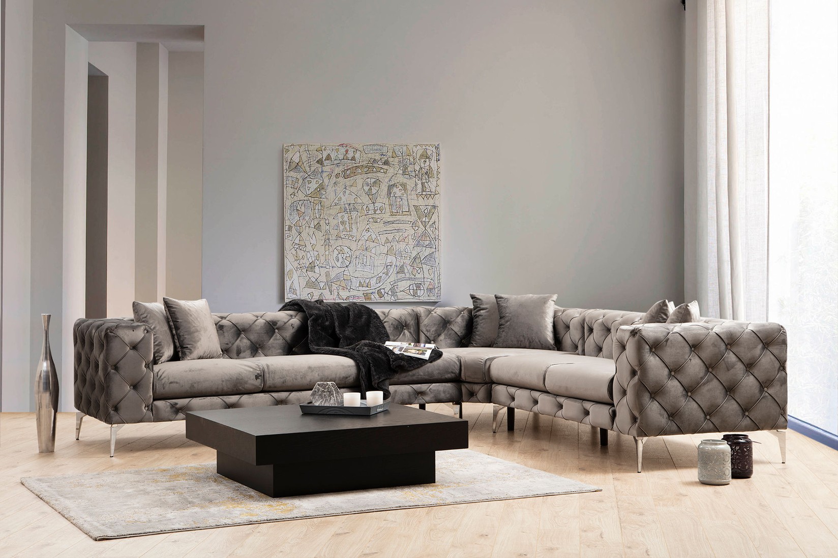 Atelier del Sofa Kutna sofa Como 310x70x270cm Antracit