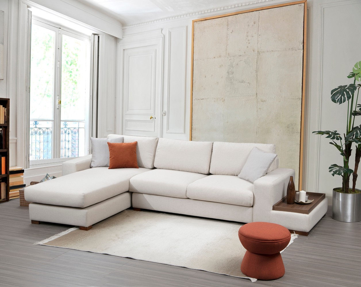 Atelier del Sofa Kutni set Loop 18 89x29x40cm Bijeli
