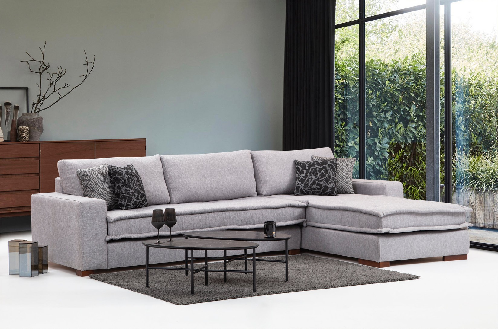 Atelier del Sofa Kutna garnitura Lena 94x85x323cm Svijetlosiva