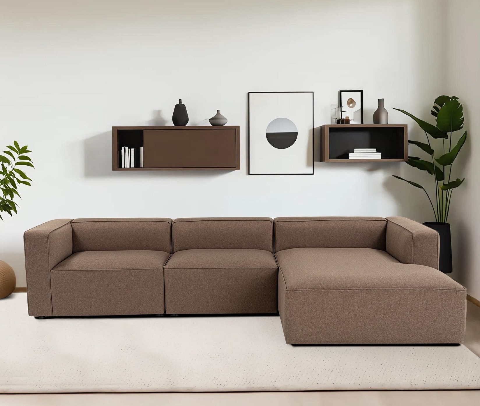 Atelier del Sofa Kutna garnitura Mora XL 320x69x180cm Smeđa