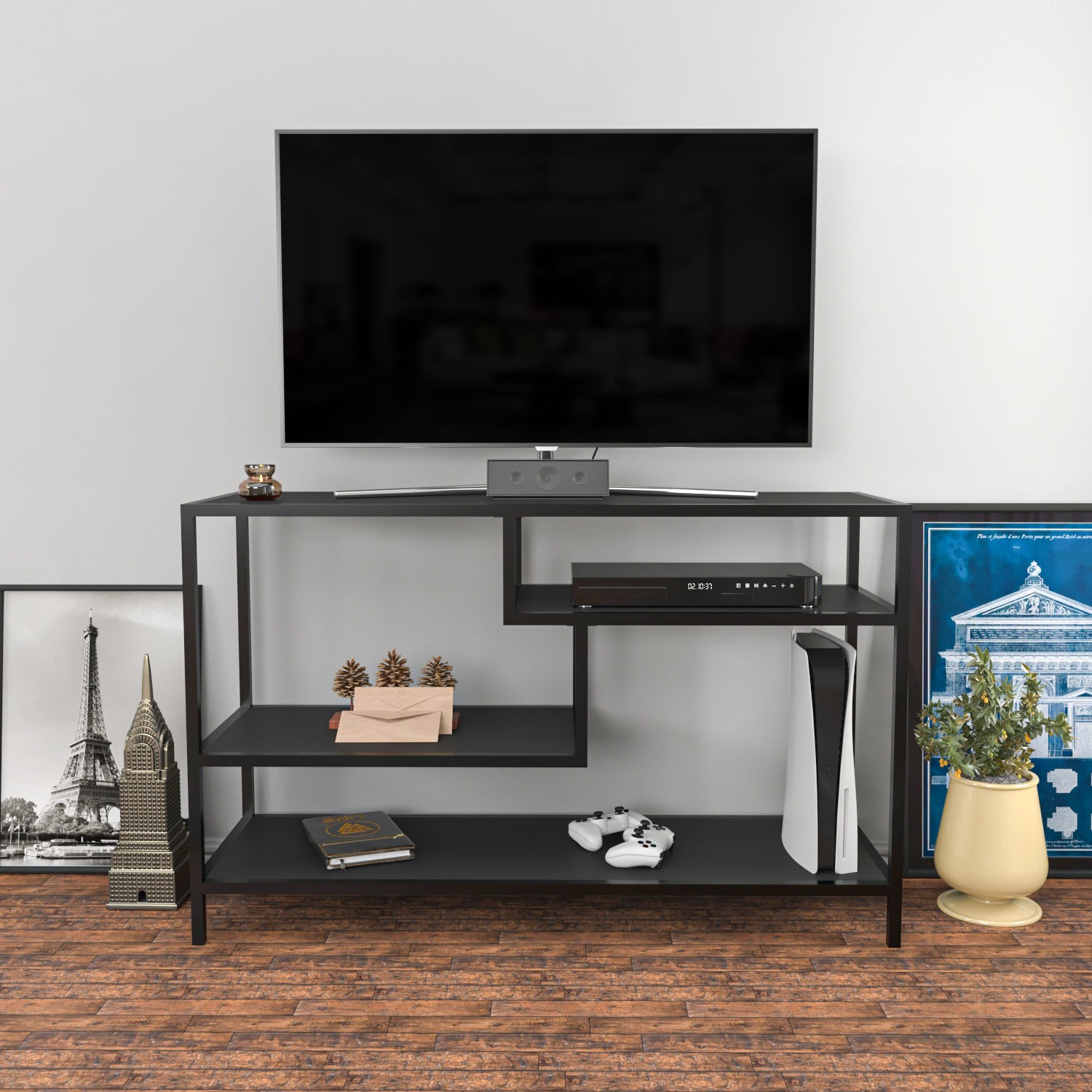 Hanah home TV Chest Robbins Black