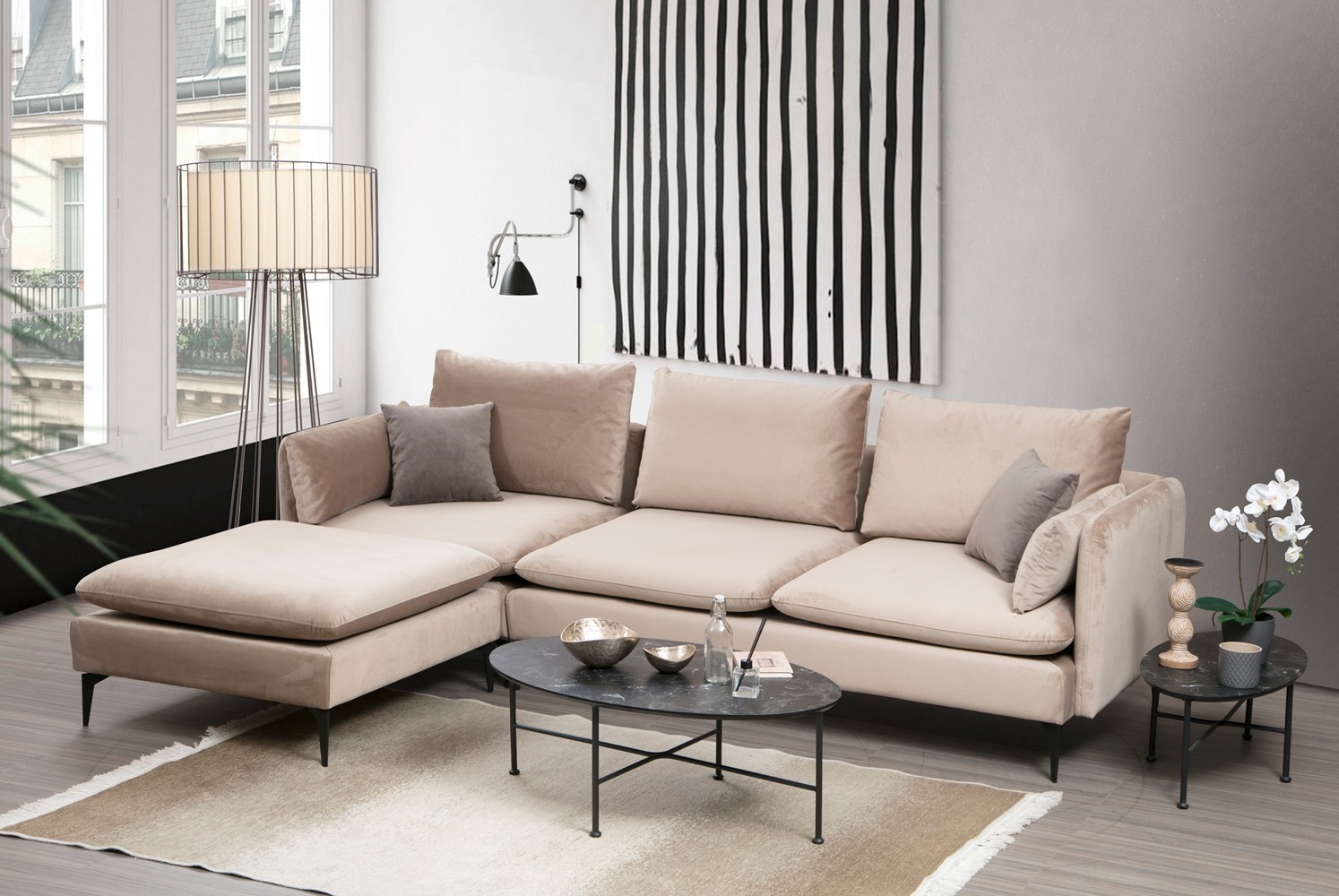 Atelier del Sofa Kutna sofa Felix 94x85x289cm Bež