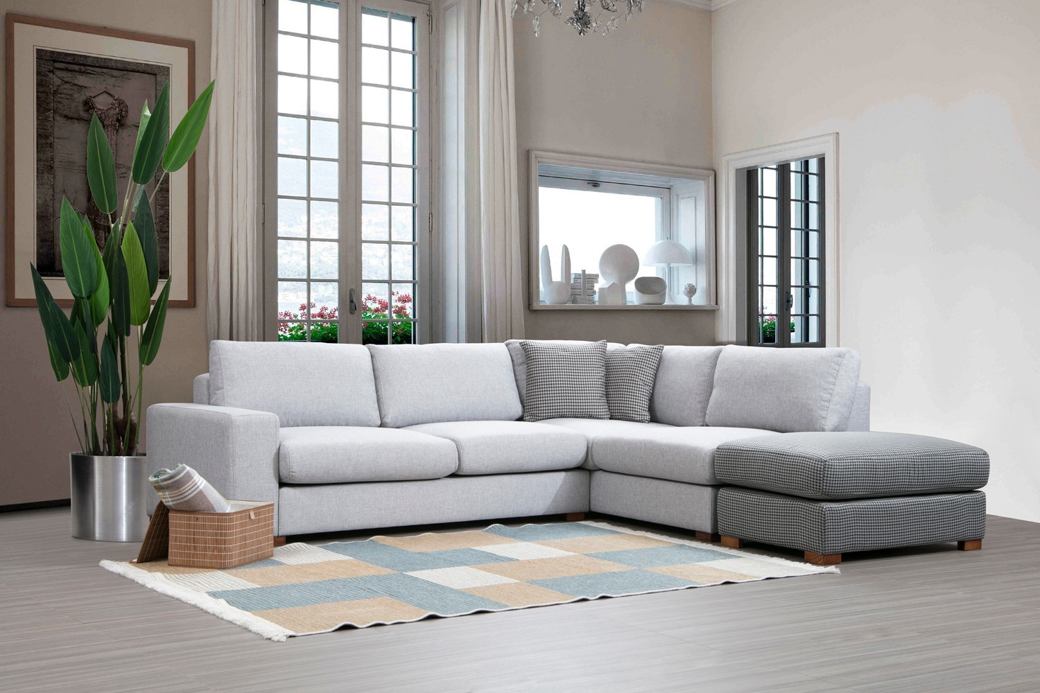 Atelier del Sofa Kutni set Loop 2 95x85x246cm Siva