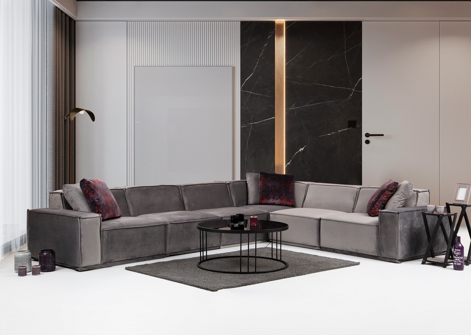 Atelier del Sofa Kutna garnitura Lego Gray