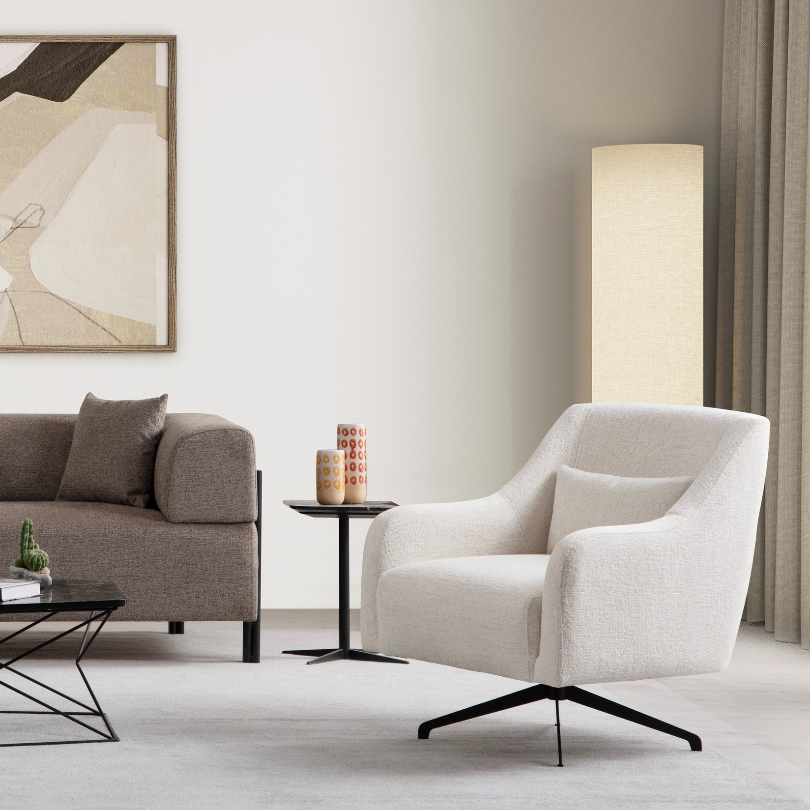 Atelier del Sofa Fotelja Gio Bergere 95x88x80cm Bijela