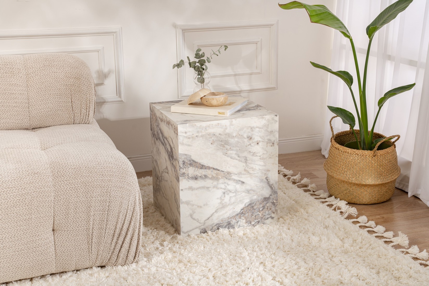 Hanah home Klub sto 45x50x45cm Sand