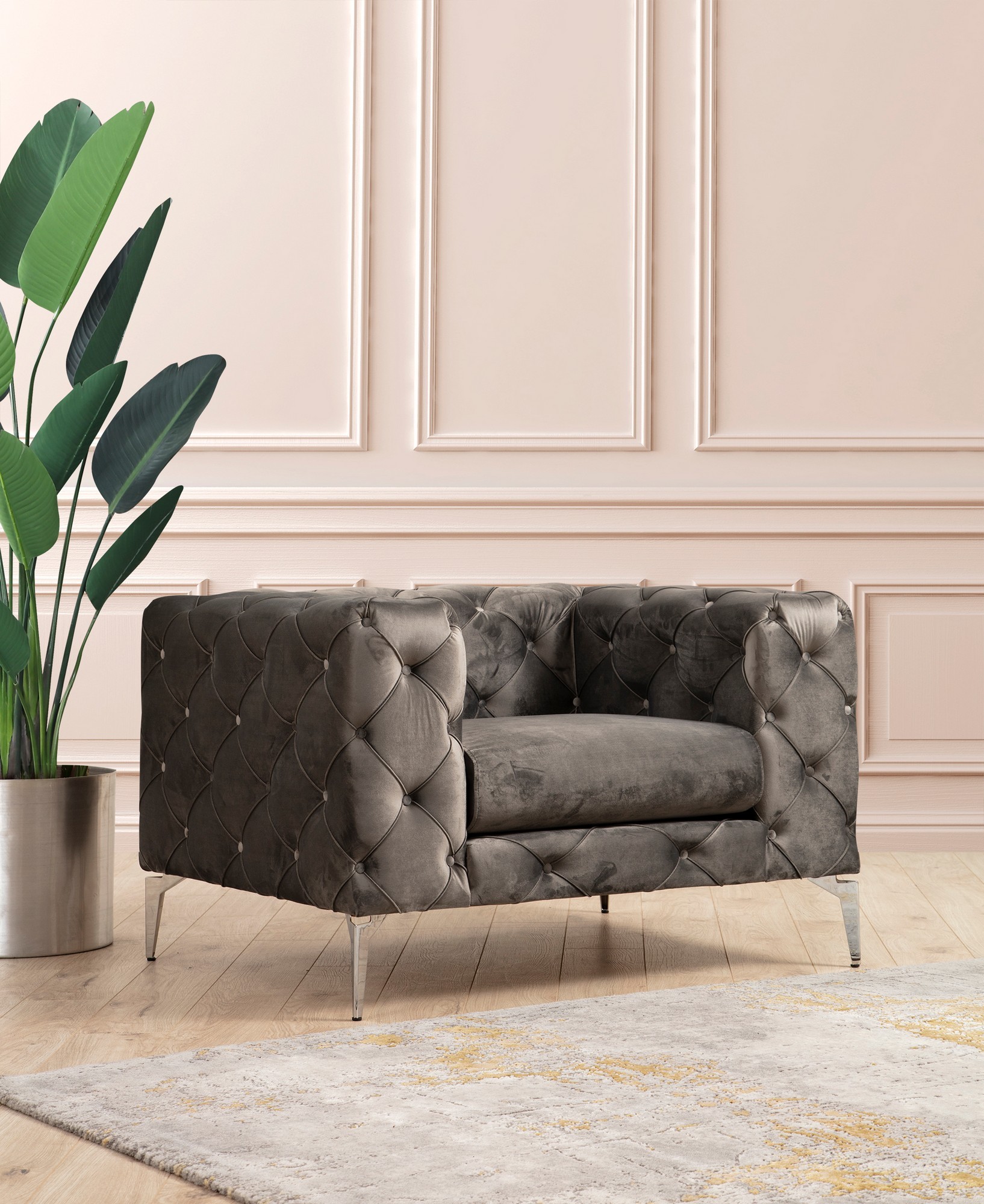 Atelier del Sofa Fotelja Como 108x70x90cm Antracit