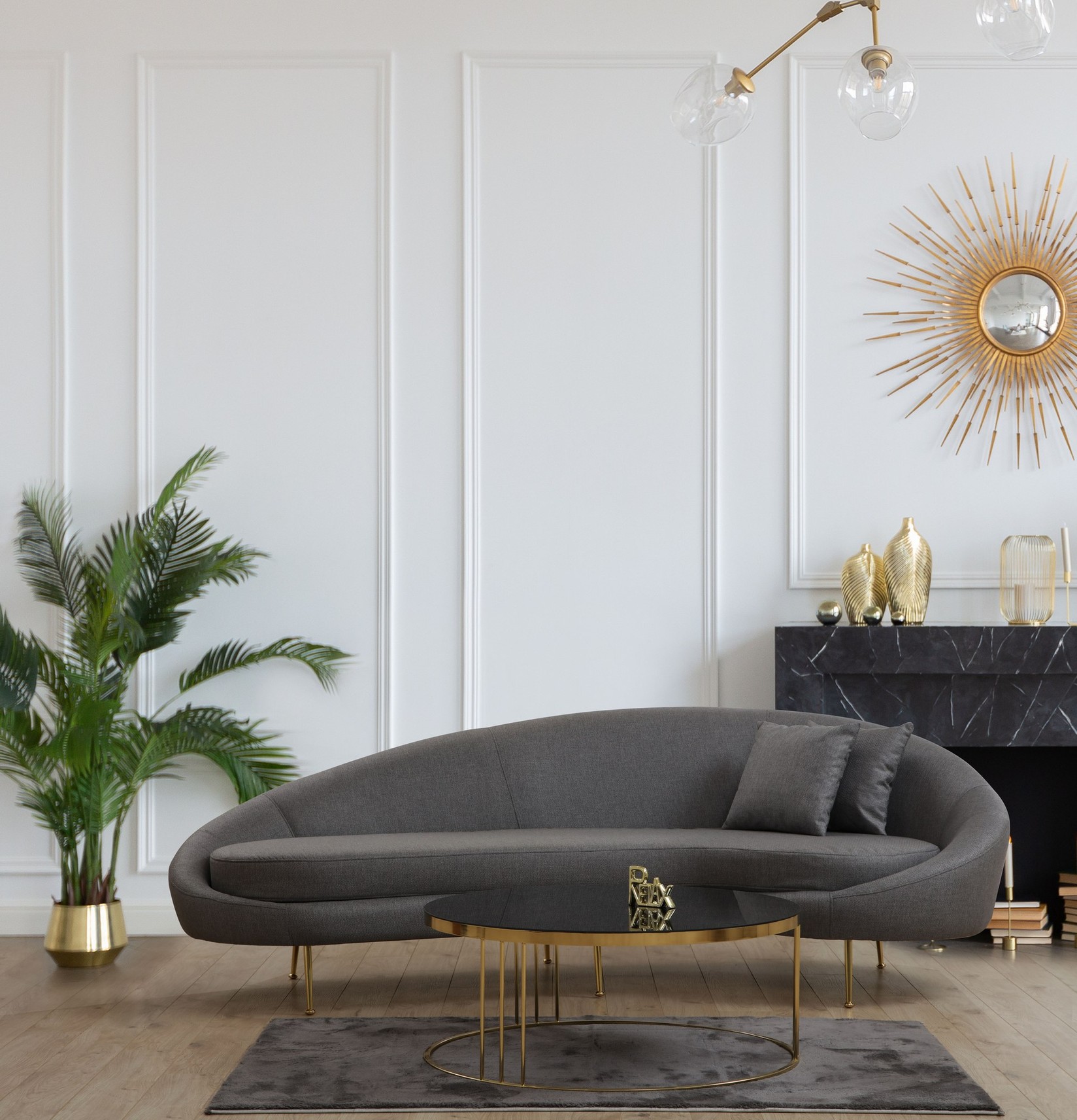 Atelier del Sofa Trosed Eses 255x85x120cm Tamno siva