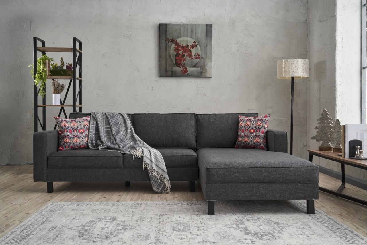 Atelier del Sofa Kutna garnitura Kale Linen 258x83x181cm Antracit