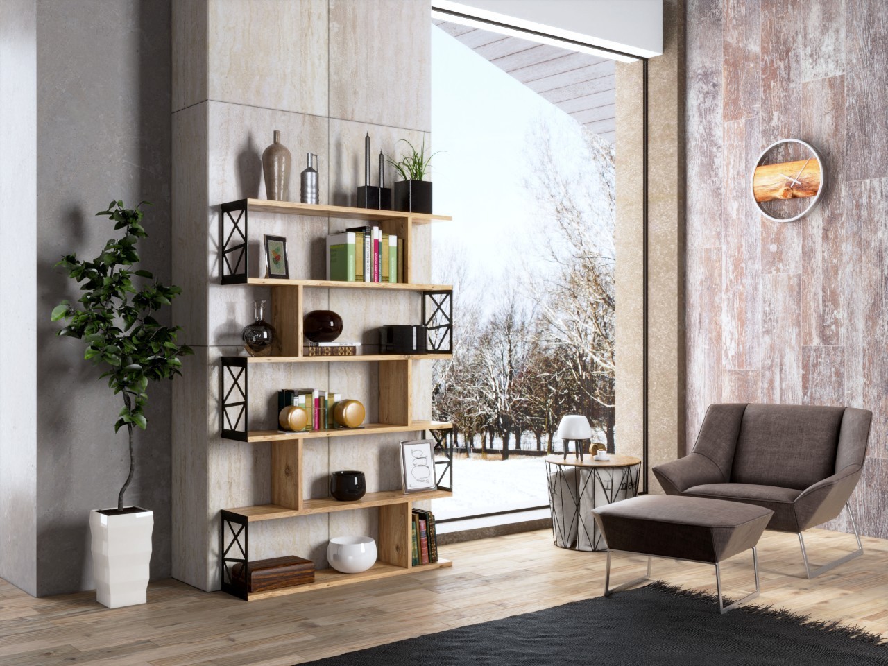 Hanah Home Polica Bež