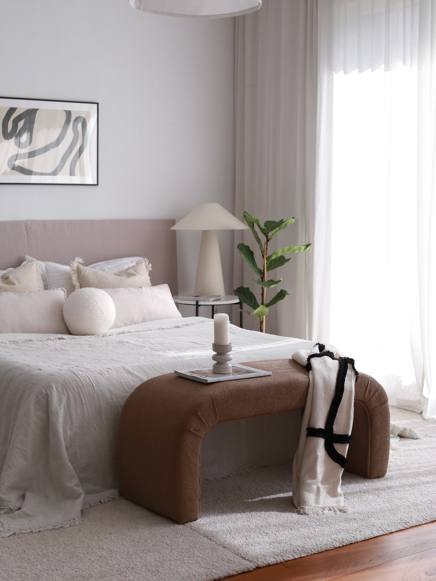 Atelier del Sofa Tabure 106x45x46cm, Smeđa