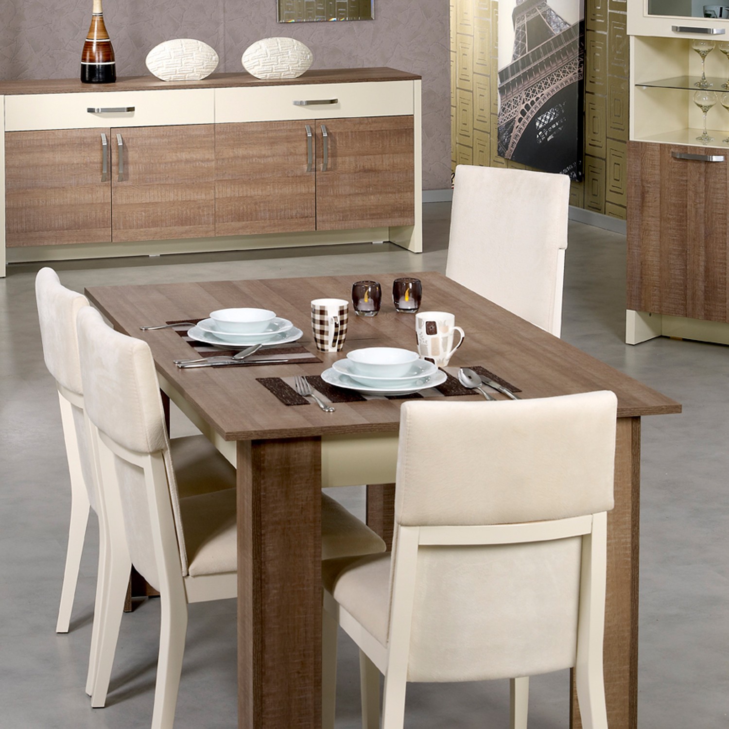 Hanah Home Trpezarijski sto Bois 78x150x90cm Smeđi