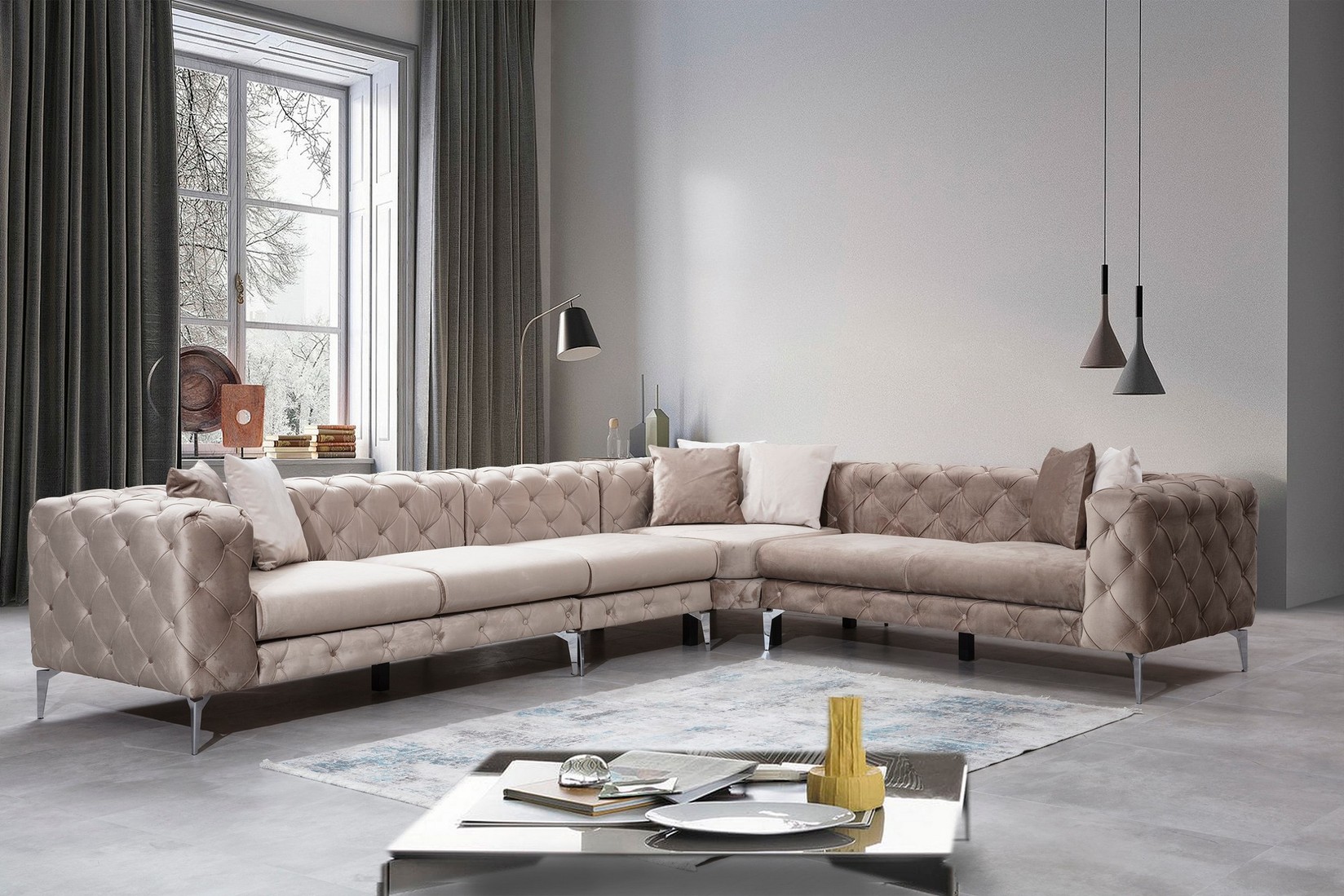 Atelier del Sofa Kutna sofa Como 310x73x270cm Bež