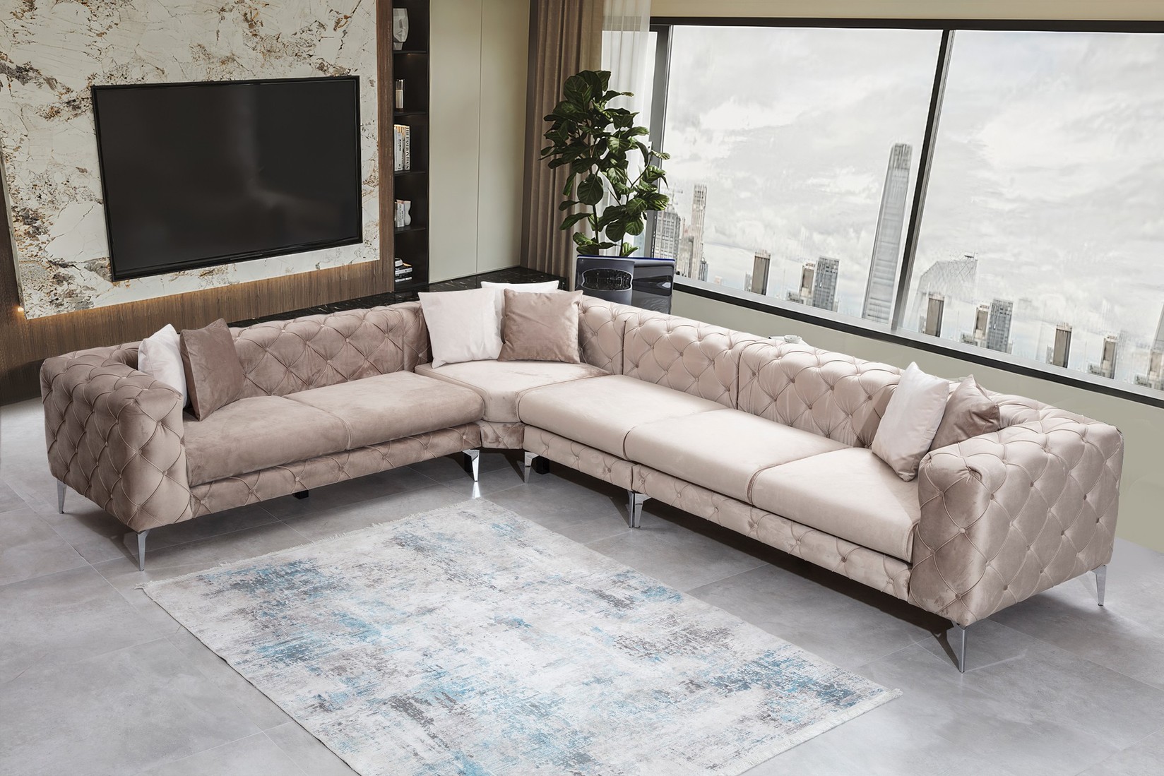 Atelier del Sofa Kutna sofa Como 310x73x270cm Bež