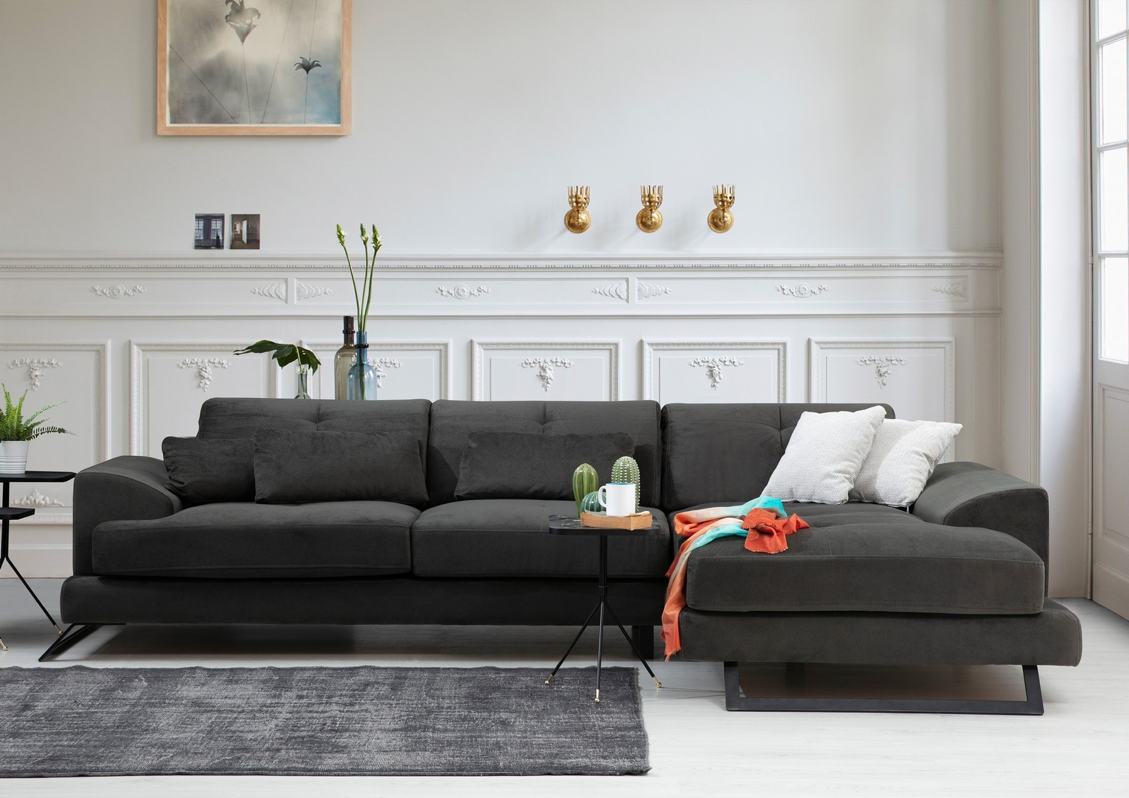 Atelier del Sofa Kutna sofa Frido 100x92x308cm Antracit