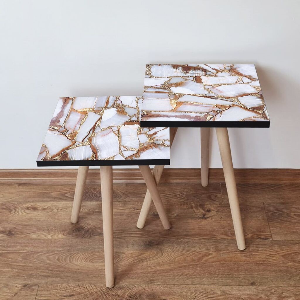 Hanah Home set stolića za kafu 2Shp499, 2 dijela, šareni