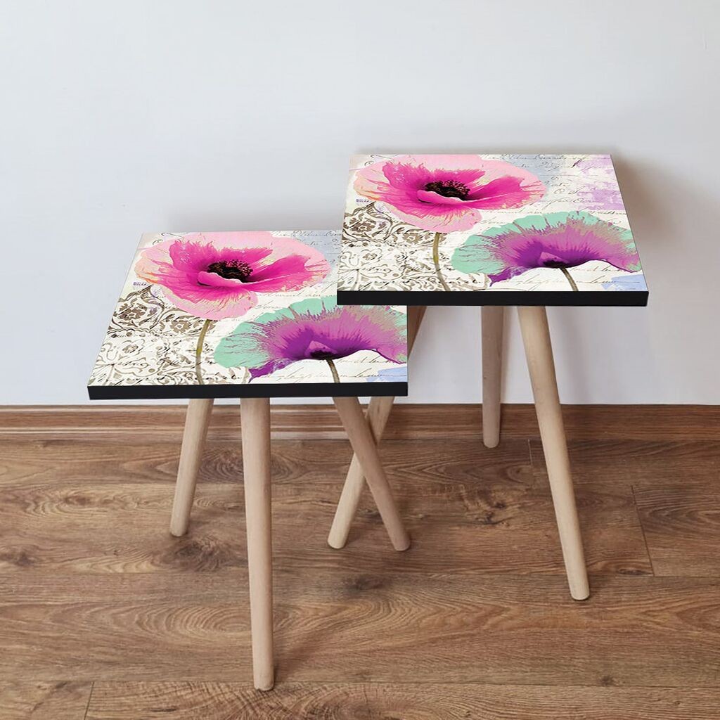 Hanah Home set stolića za kafu 2Shp459, 2 dijela, šareni